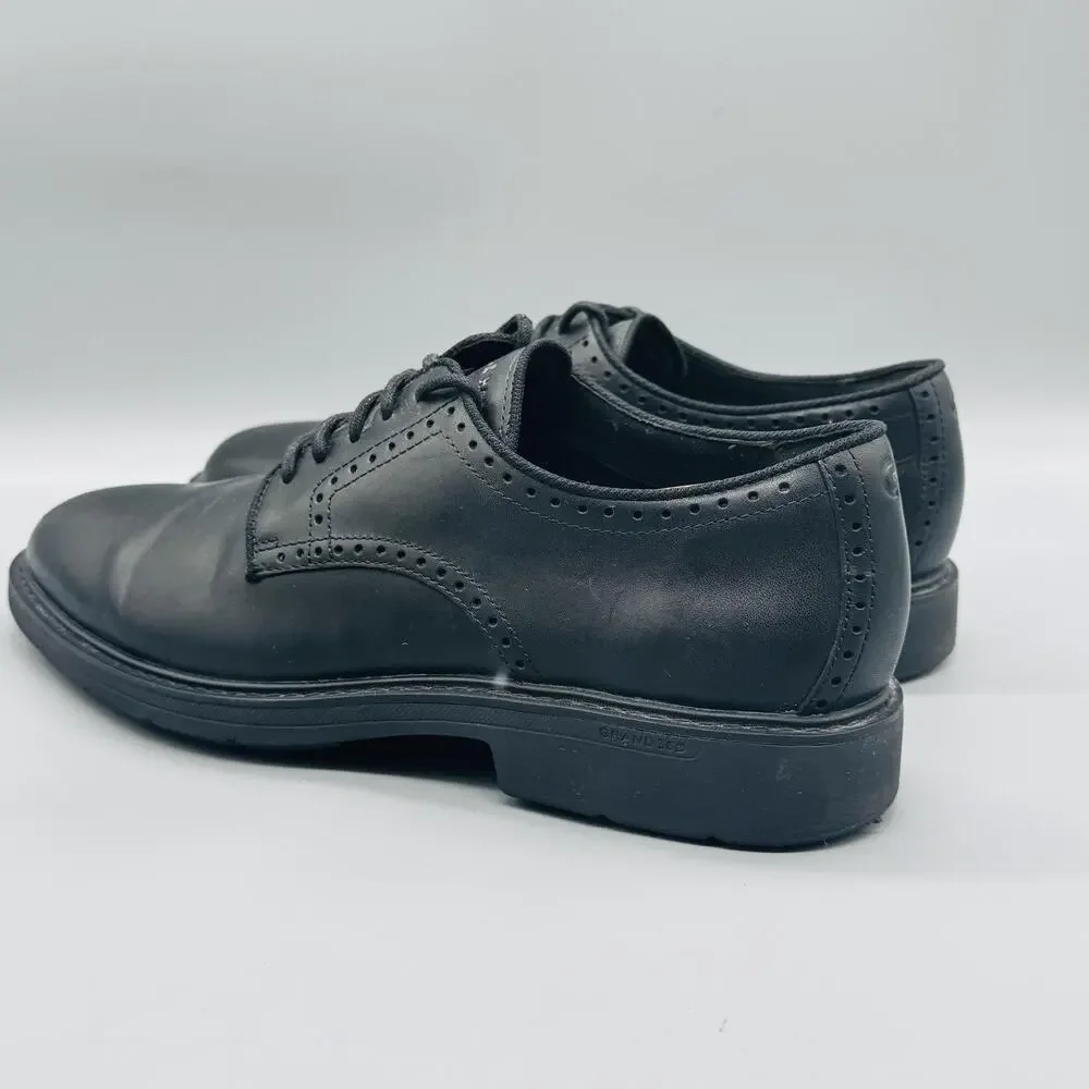 Cole Haan Shoes Mens 11 Black Leather Grandseries Derby Oxford Dress Comfort